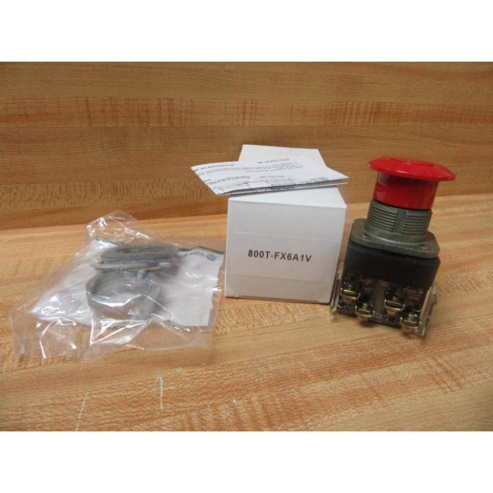 Allen Bradley 800T-FX6A1V Red Button 800TFX6A1V