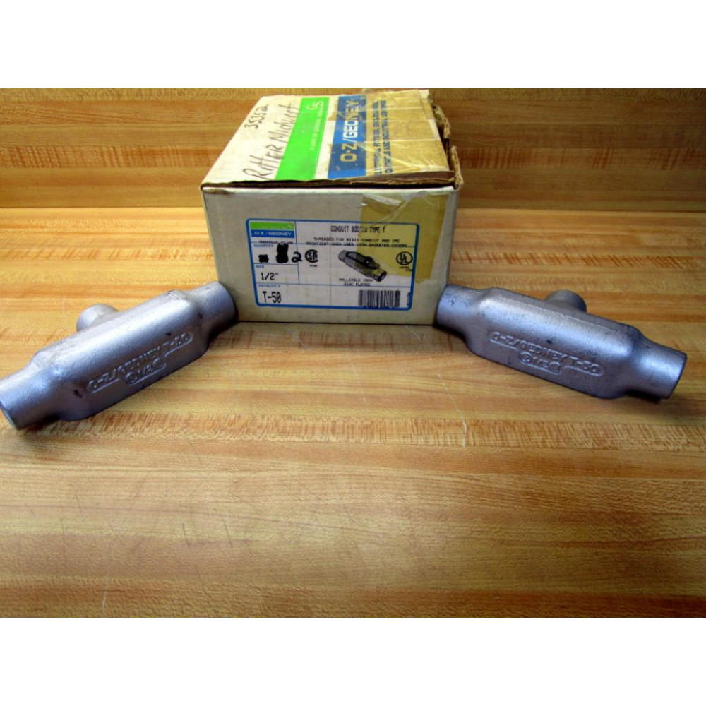 OZ Gedney T-50 Conduit Body T50 (Pack of 2) OZ Gedney T-50 Conduit Body T50 (Pack of 2)