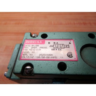 Numatics 252SA400K Valve W(1) 228-690B - Used