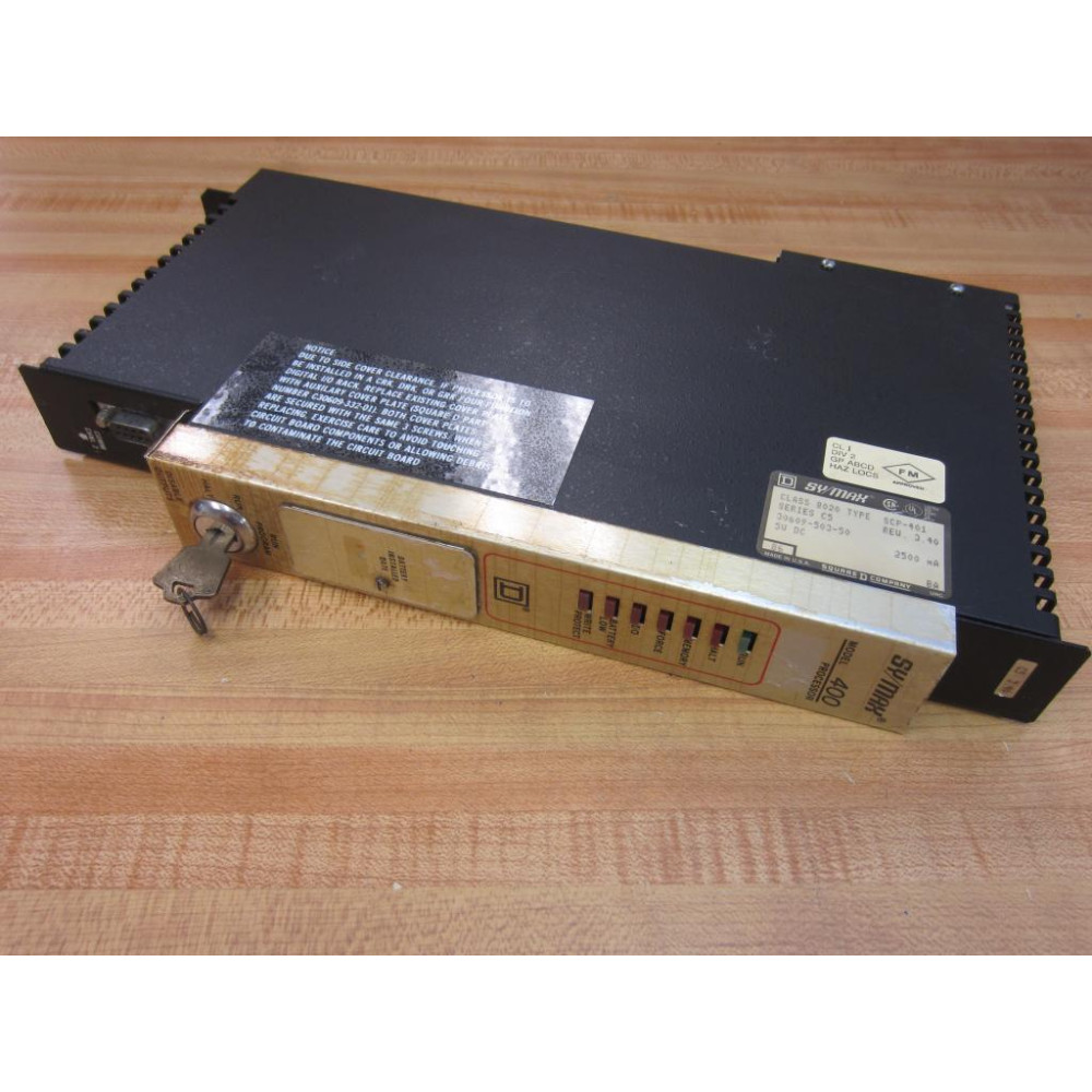 Square D 8020-SCP-401 SYMAX 400 Processor Module 30609-503-50 C5 3.40 WKey - Used Square D 8020-SCP-401 SYMAX 400 Processor Module 30609-503-50 C5 3.40 WKey - Used