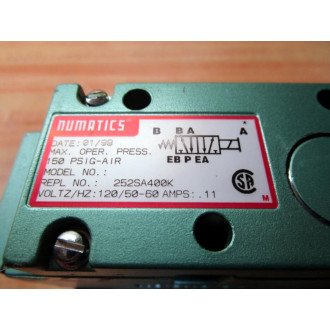 Numatics 252SA400K Valve W(1)228-702B - New No Box
