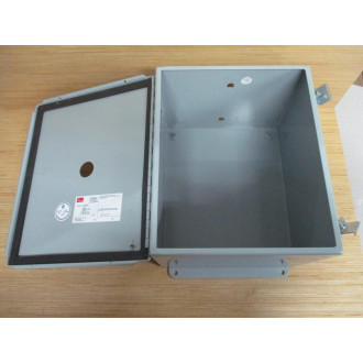 Hoffman A12108CH Junction Box Hole Drilled In Cover - Used