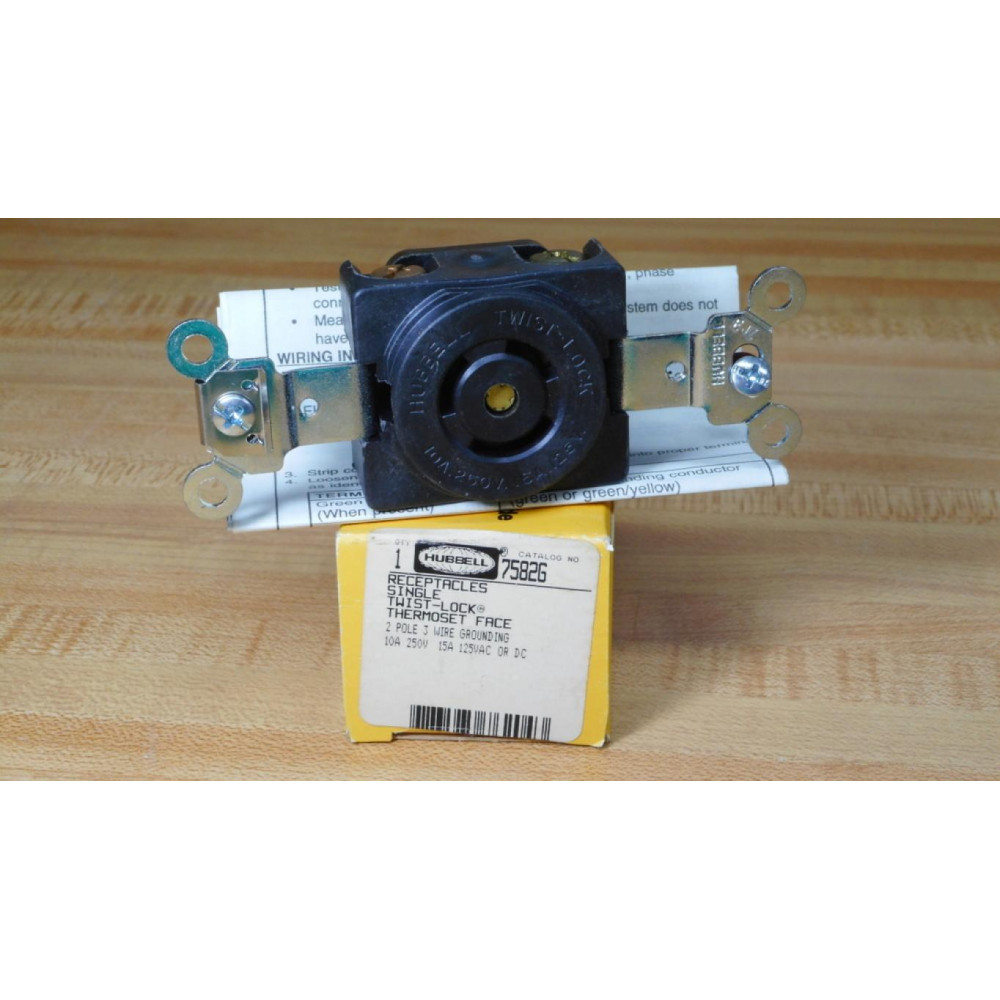 Hubbell HBL7582G HBL Single Receptacle Twist Lock