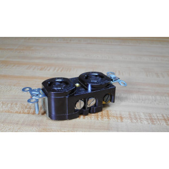 Hubbell 4703 Receptacle Duplex Brown Twist Lock