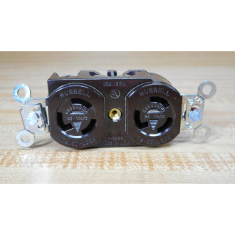Hubbell 4703 Receptacle Duplex Brown Twist Lock