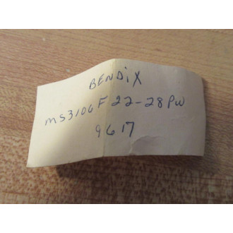 Bendix MS3106F22-28PW Circular Connector Plug MS3106F2228PW - New No Box