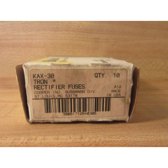 Bussmann KAX 30 Tron KAX30 Rectifier Fuses 30 Amp (Pack of 10)