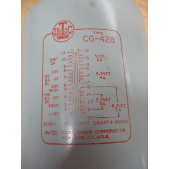 UTC CG-428 Vintage Power Transformer CG428 - New No Box