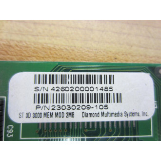 Diamond 23030209-105 Stealth 3D 3000 Memory Module 23030209105 - Used