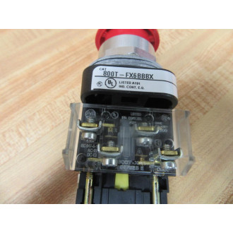 Allen Bradley 800T-FX6BBBX Red Button 800TFX6BBBX