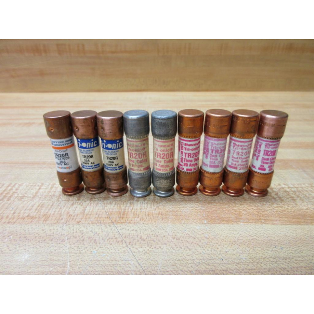 Gould Shawmut Ferraz Mersen TR20R Fuse Cross Ref 4YZD8 (Pack of 9) - New No Box