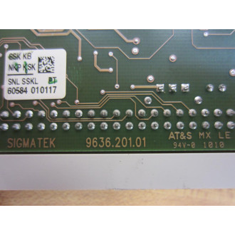 Sigmatek 9636.201.01 Circuit Board 963620101 Scratch on Back - Parts Only