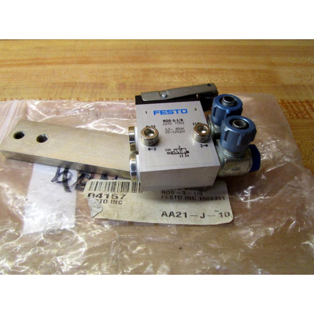 Festo ROS-3-18 Roller Lever Valve WMount 04157 1588311 Festo ROS-3-18 Roller Lever Valve WMount 04157 1588311