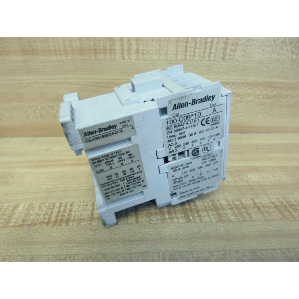 Allen Bradley 100-C09D10 Contactor 100C09D10 W103S-ATD4-DB25DC-R-SP-TE - Used