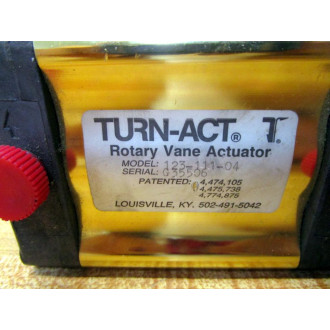 Turn-Act 123-111-04 Rotary Vane Actuator 12311104 - New No Box Turn-Act 123-111-04 Rotary Vane Actuator 12311104 - New No Box