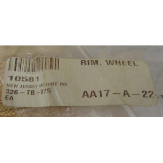 New Jersey Machine 326-TB-375 Wheel Rim 326TB375