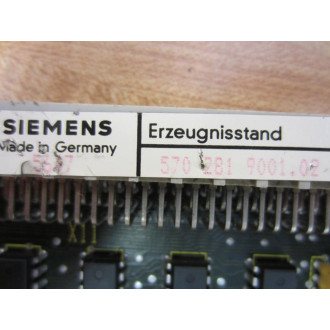 Siemens 570 281 9001.02 Circuit Board ABG2B 570281000102 - Used