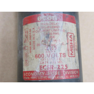 Economy Fuse ECSR-225 Time-Delay Dual-Element Fuse ECSR225 - Used