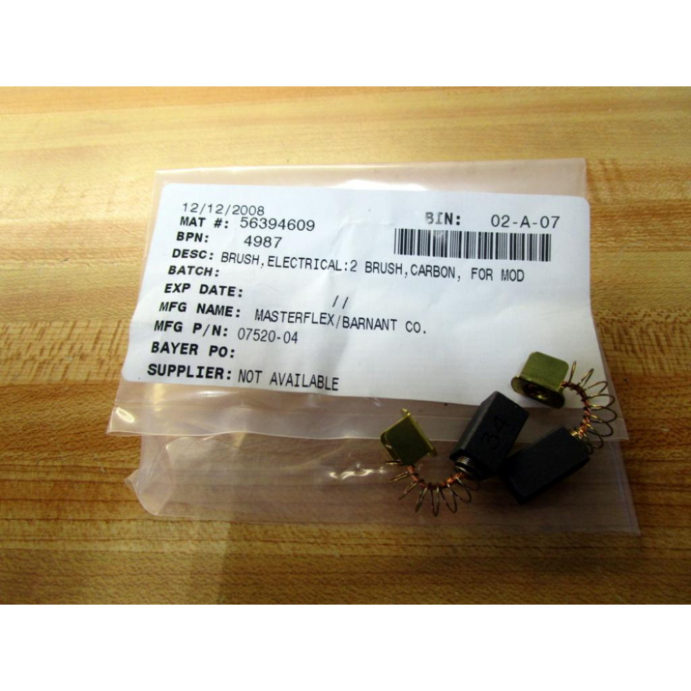 Cole-Parmer 07520-04 Carbon Brush Set 0752004 34 H21 (Pack of 2)