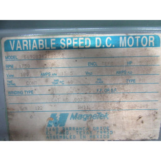 Magnetek D072 Motor 669083421220E - Used