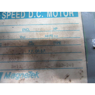 Magnetek D072 Motor 669083421220E - Used