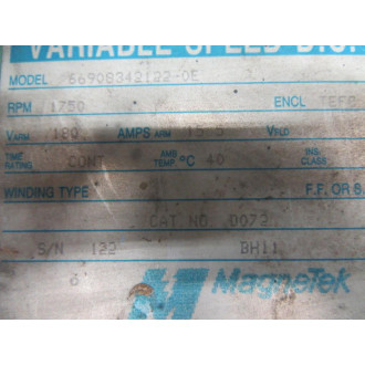 Magnetek D072 Motor 669083421220E - Used