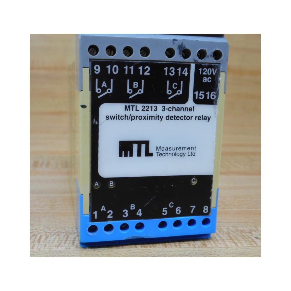 Measurement Technology MTL 2213 Relay MTL2213 120 VAC - Used