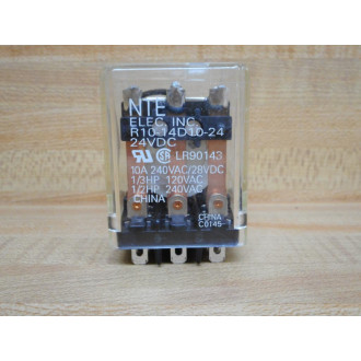 NTE R10-14D10-24 24VDC Relay R10-14D10-24VDC (Pack of 2) - New No Box