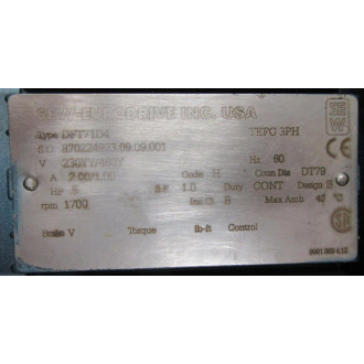 SEW Eurodrive FT71D4 Gear Motor DSAF47DT71D4 - Used
