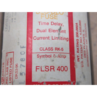 Littelfuse FLSR-400 SLO-BLO Fuse FLSR400 (Pack of 3) - New No Box