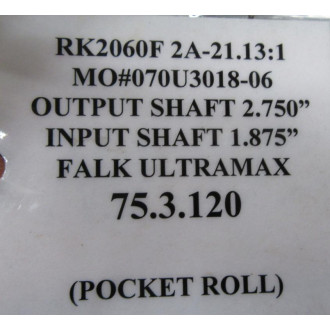 Falk RK2060F 2A Gear Drive RK2060F2A - Refurbished