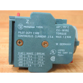 Westinghouse ZA1-30 Fanal Time Delay Relay ZA130 Blue, AC11 - New No Box