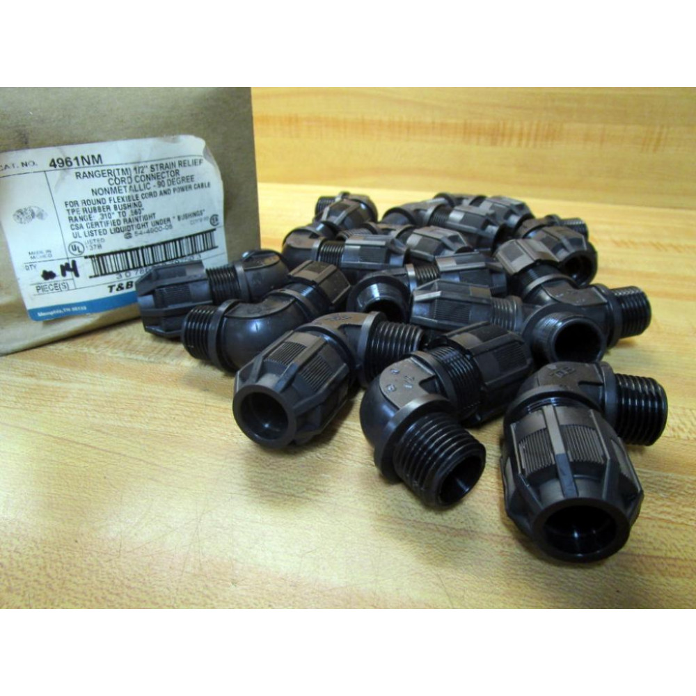 T & B Fitttings 4961NM 12" Strain Relief Cord Connector (Pack of 14) T & B Fitttings 4961NM 12" Strain Relief Cord Connector (Pack of 14)