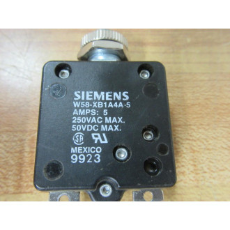 Siemens W58-XB1A4A-5 5A Circuit Breaker W58XB1A4A5 (Pack of 2) - New No Box