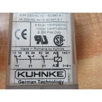 Kuhnke UF3-24VDC 1 Relay UF324VDC1 - Used