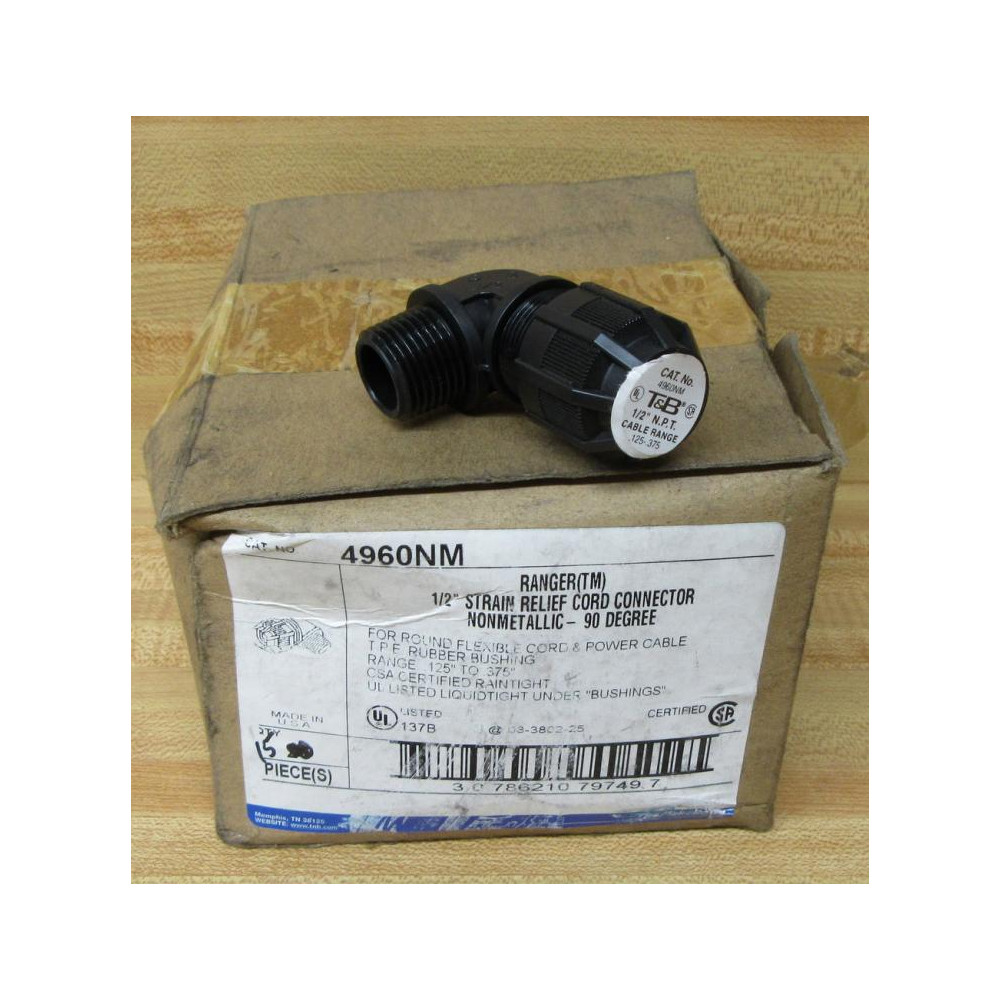 Thomas And Betts 4960NM Cord Connector (Pack of 12) Thomas And Betts 4960NM Cord Connector (Pack of 12)