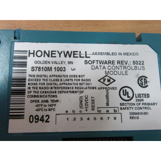 Honeywell S7810M 1003 Burner Control S7810M1003 - Used
