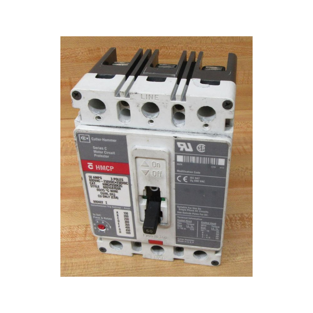 Westinghouse HMCP050K2C Circuit Breaker Style 6601C87G08 - Used