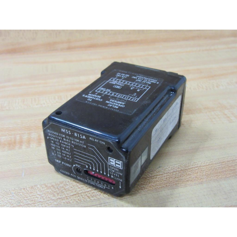 Electronic Counters & Controls MSS-815A Relay Speed Switch HH-H815-A200 - Used Electronic Counters & Controls MSS-815A Relay Speed Switch HH-H815-A200 - Used