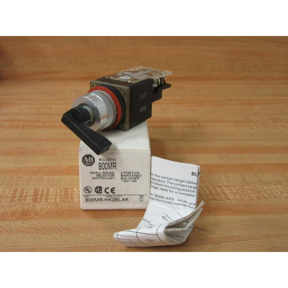 Allen Bradley 800MR-HK2BLAK Selector Switch 800MRHK2BLAK Allen Bradley 800MR-HK2BLAK Selector Switch 800MRHK2BLAK