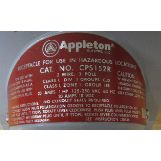 Appleton CPS152R Receptacle - New No Box