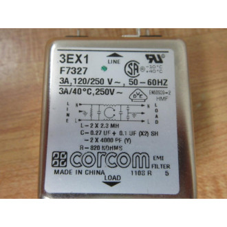Corcom 3EX1 EMI Filter 3A40°C, 250V~ (Pack of 2) - New No Box