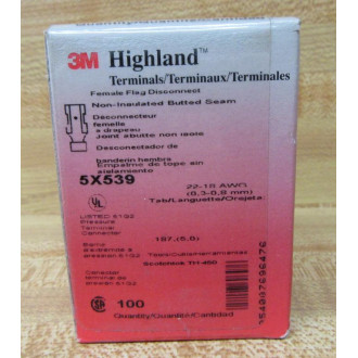 3M Highland 5X539 Flag Disconnect MU18187DFK (Pack of 200)