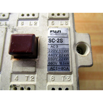 Fuji Electric SC-2S Magnetic Contactor SC2S Cracked Housing - Used