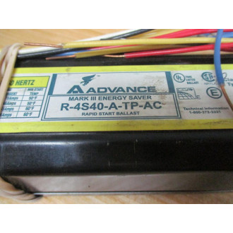 Advance R-4S40-A-TP-AC Ballast - New No Box