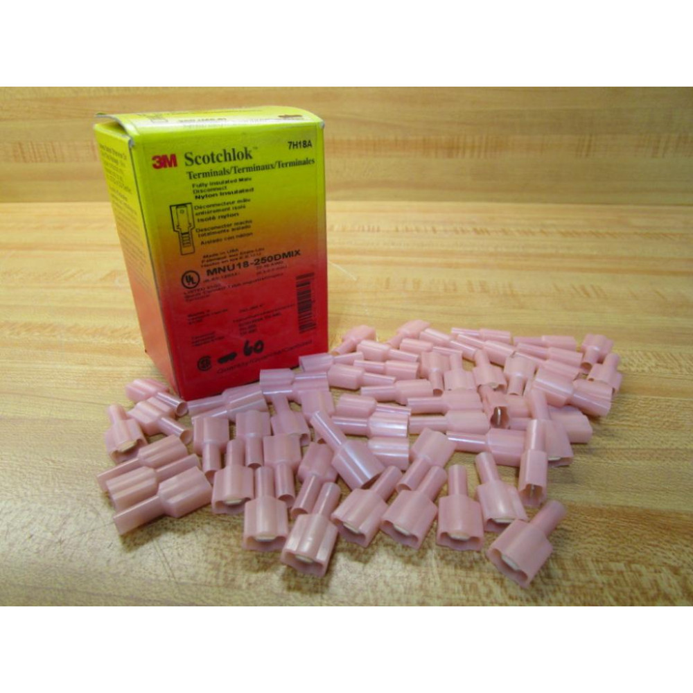 3M MNU18-250DMIX Scotchlok Terminal Connector 7H18A (Pack of 60) 3M MNU18-250DMIX Scotchlok Terminal Connector 7H18A (Pack of 60)