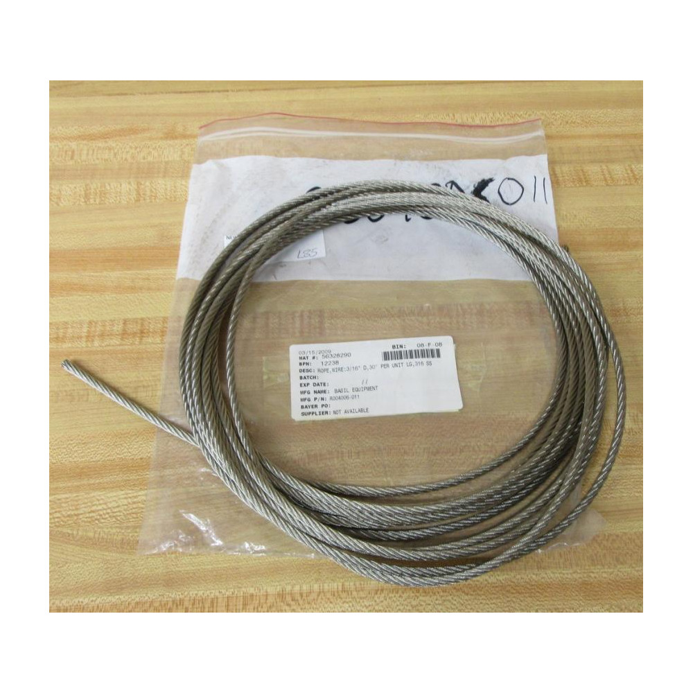 Basil Equipment R004006-011 Steel Rope R004006011 - New No Box