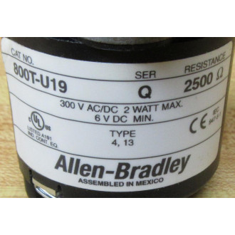 Allen Bradley 800T-U19 Potentiometer Operator 800TU19 - New No Box