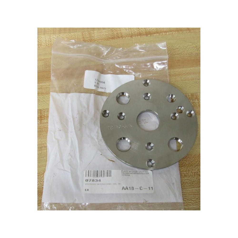 Riverwood International 127A056K Vacuum Plate 127A056K - New No Box Riverwood International 127A056K Vacuum Plate 127A056K - New No Box