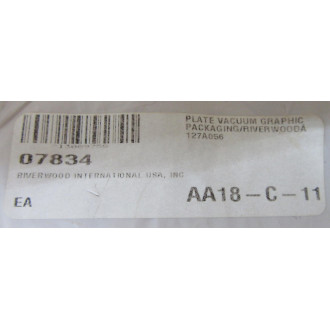 Riverwood International 127A056K Vacuum Plate 127A056K - New No Box